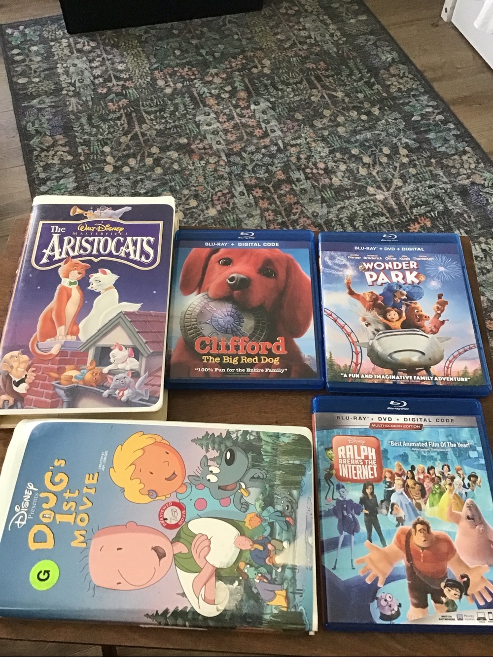 Set of 5 Kids and Blu-rays DVD and VHS Featuring Animated Favorites